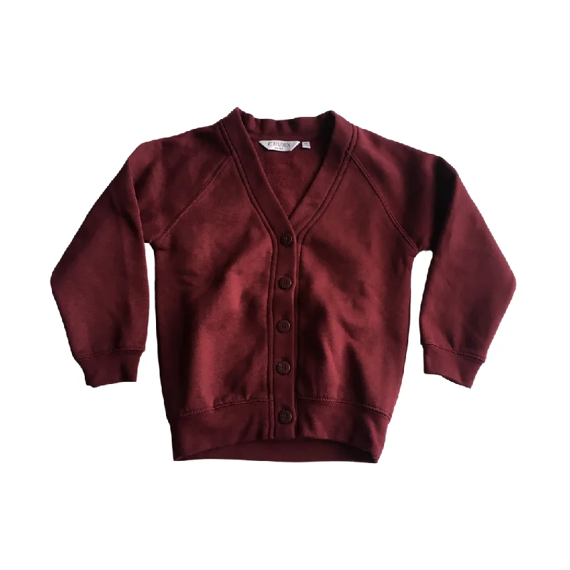 Burgundy School Jersey Cardigan