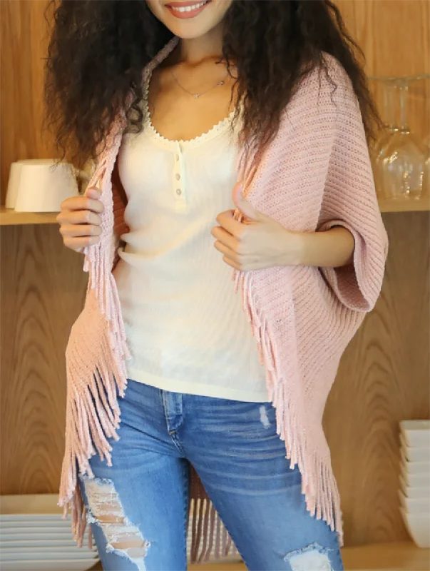 Pop of Fringe Chenille Cardigan