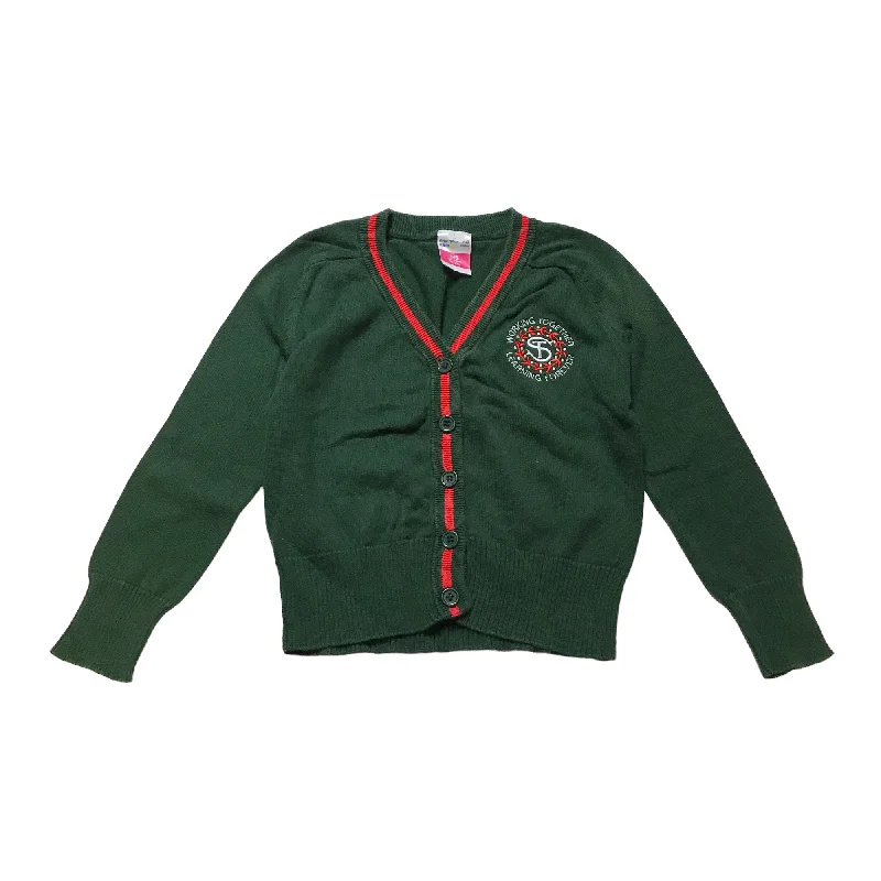 St. Thomas' Primary Green V-neck Cardigan