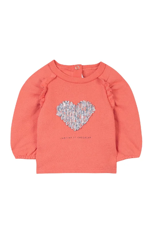 Sweat - Corail volanté coeur