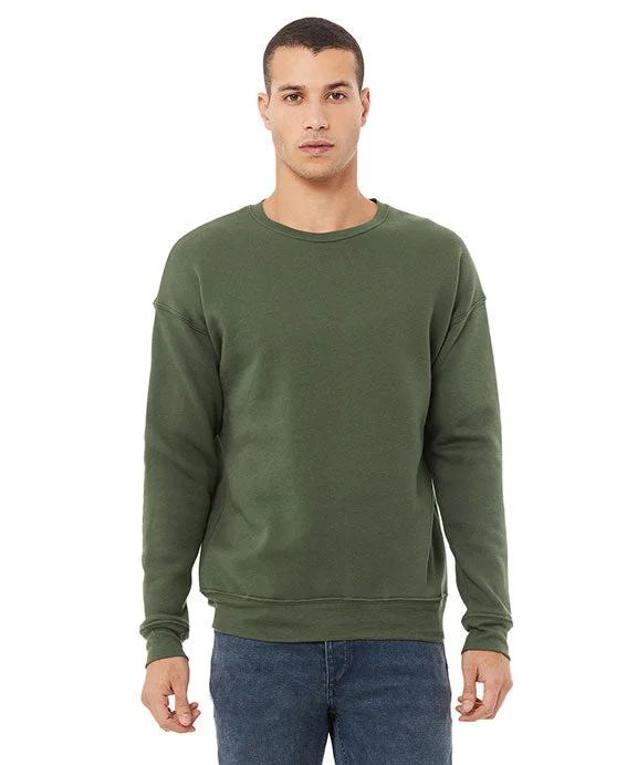 3945 - Bella + Canvas Unisex Drop Shoulder Fleece Sweatshirt | Military Green