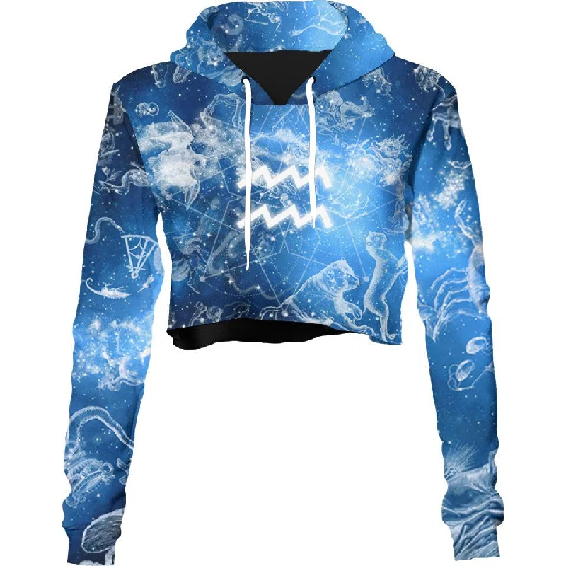 Aquarius Crop Hoodie