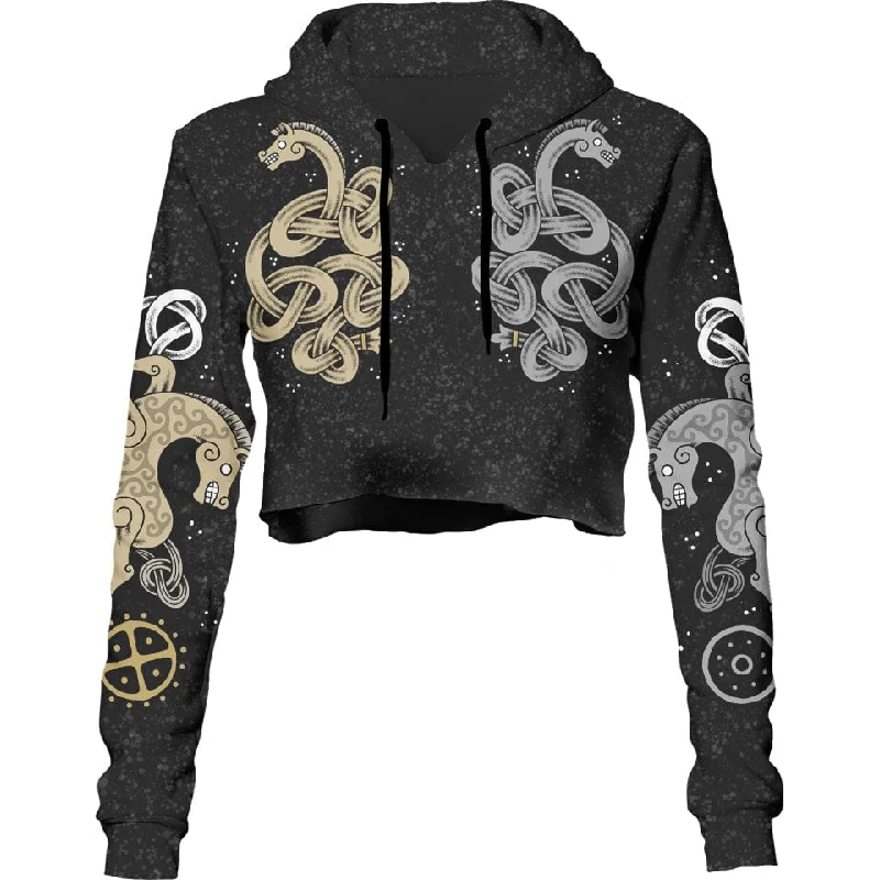 Dagr & Nótt Crop Hoodie