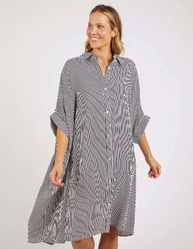 Elm Luna Dress Navy/White Stripe