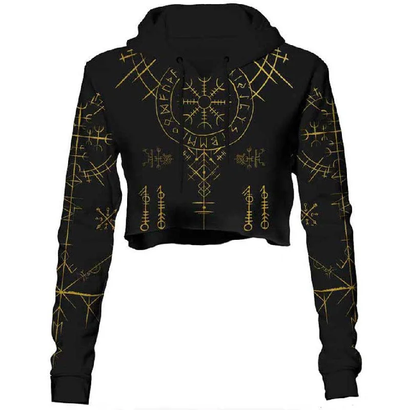 Helm of Awe Crop Hoodie