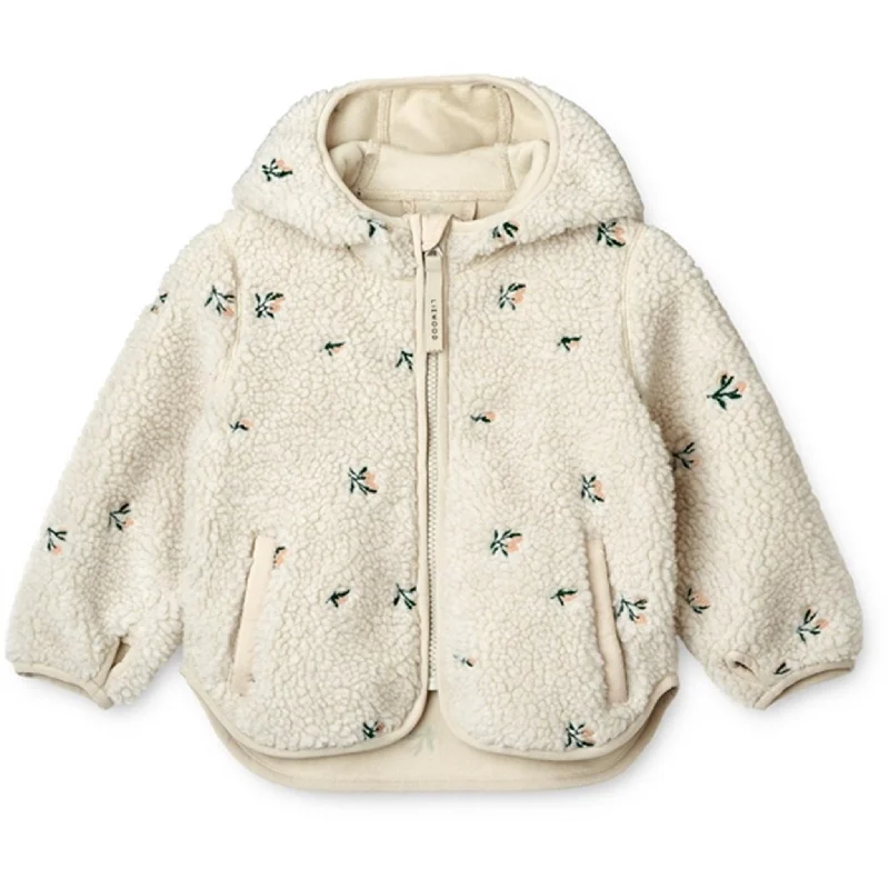 Liewood Mara Pile Jacket Peach Sandy Embroidery