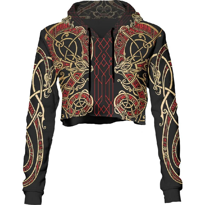 Loki Crop Hoodie - Fire Edition