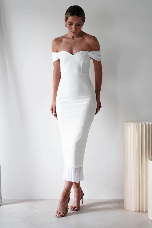 Jennifer Bodycon Midi Dress | White