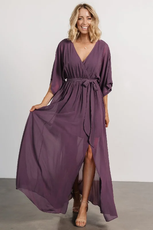 Kia Kimono Maxi Dress | Vintage Plum