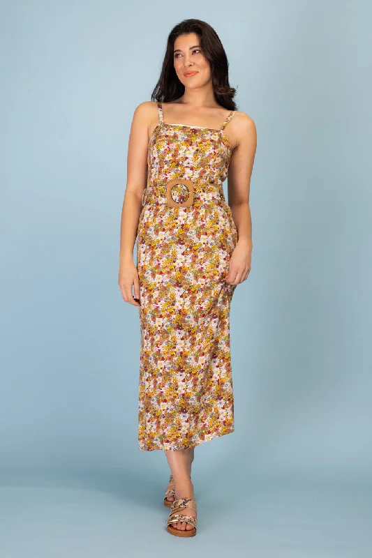 Alaina Belt Maxi Dress