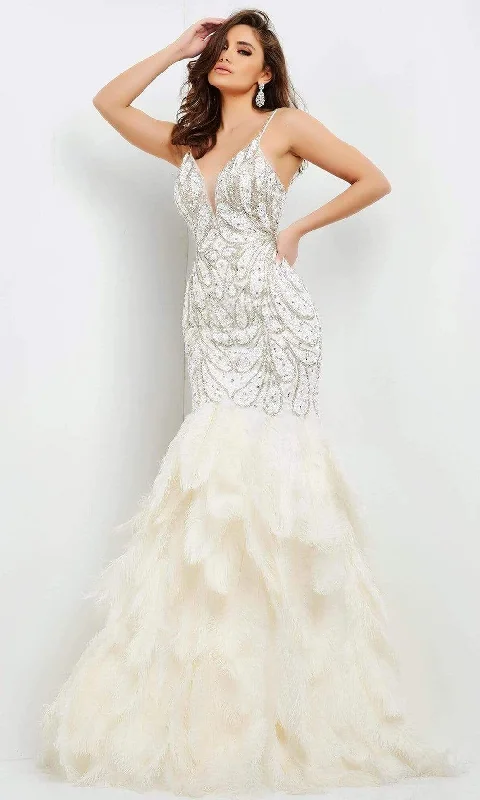 Jovani - 04625 Jeweled Tier-Ornate Simple Prom Dress