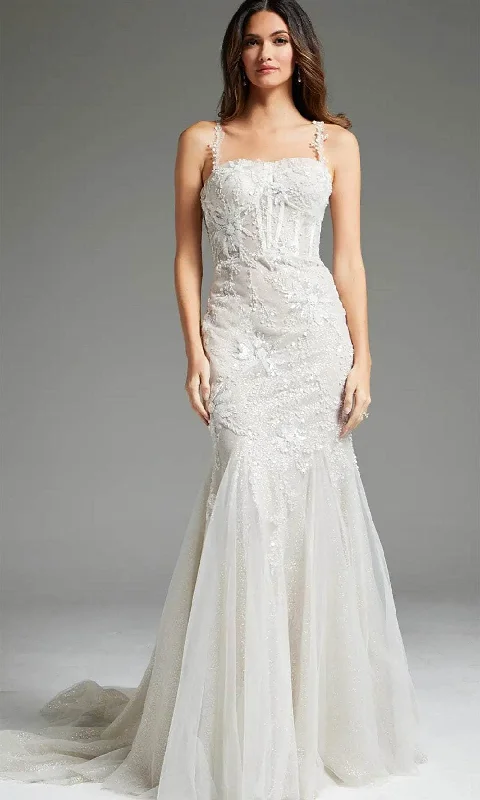 Jovani JB40631 - Semi-Sweetheart Embellished Bridal Gown