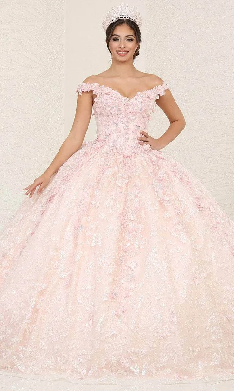 May Queen LK259 - Floral Accented Ballgown