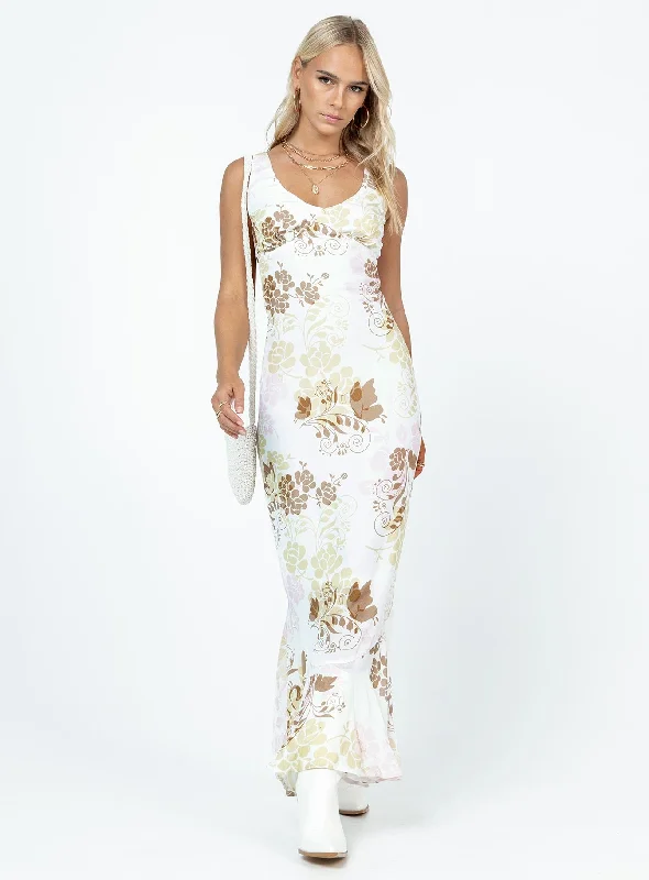 Cisco Maxi Dress White Multi