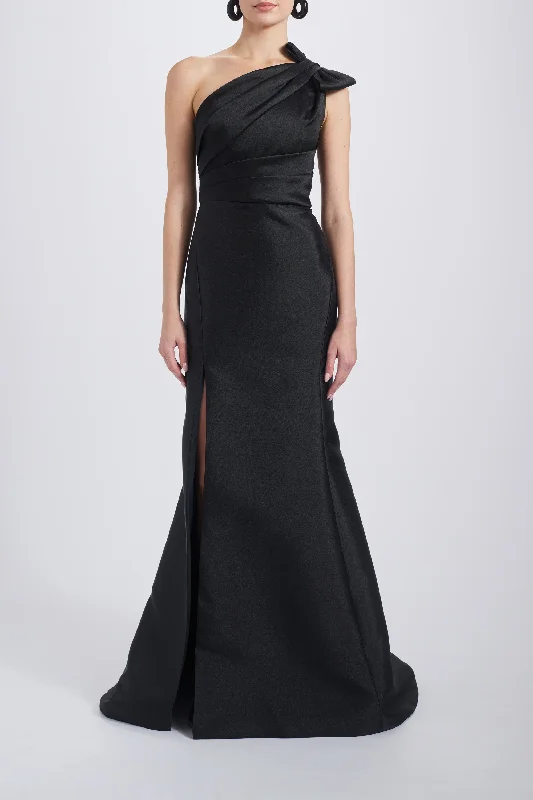 Mikado Draped Bodice Gown