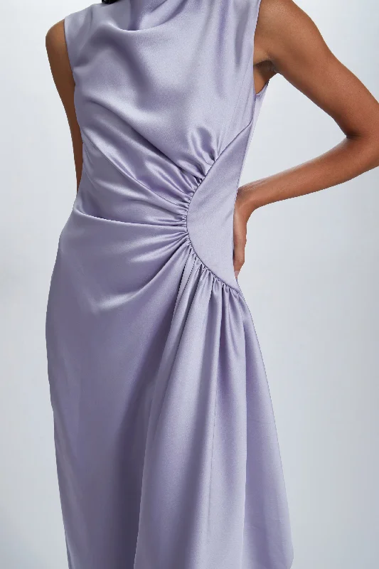 Asymmetric Draped Gown